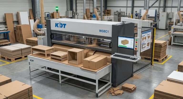 Découpeuse de carton sur mesure WG8C1 adaptant le format de boîte au produit