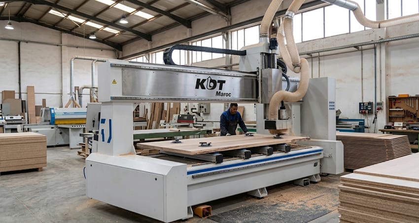 Centre d'usinage CNC KDT pour la menuiserie bois en production industrielle